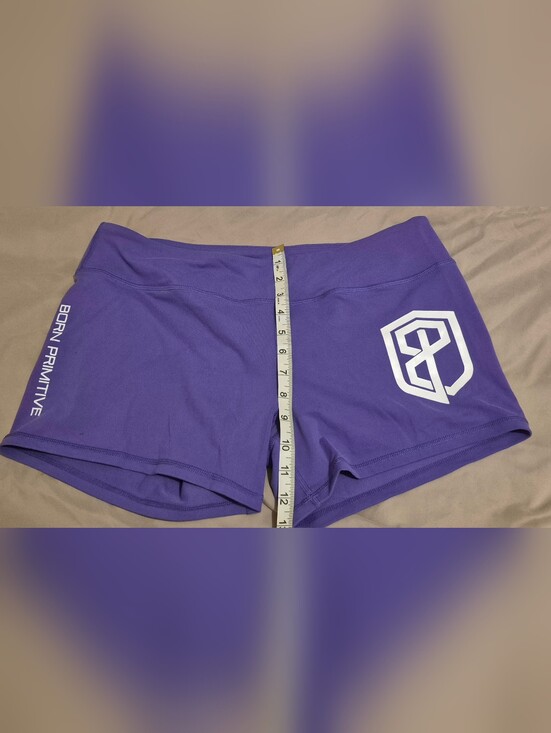 Born Primitive Pants - Born Primitive Purple Women’s Bike Shorts with Logo